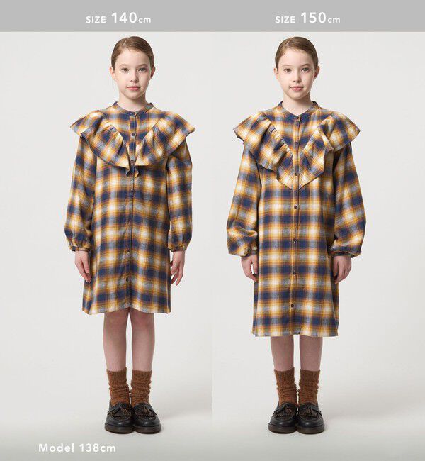 UNITED ARROWS green label relaxing「オンブレチェック ワンピース  / キッズ  100cm-160cm」|ワンピース|