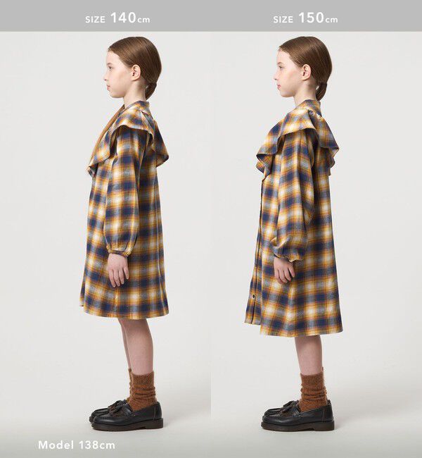 UNITED ARROWS green label relaxing「オンブレチェック ワンピース  / キッズ  100cm-160cm」|ワンピース|