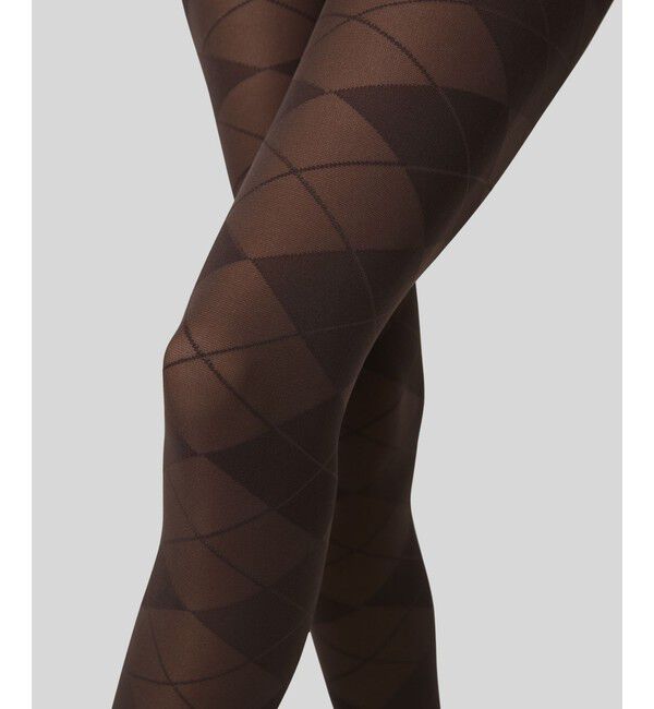 EMMEL REFINES「＜SWEDISH STOCKINGS＞Rebecka アーガイル タイツ 50デニール＜ Select by EMMEL REFINES ＞」|タイツ・ストッキング|DK.BROWN