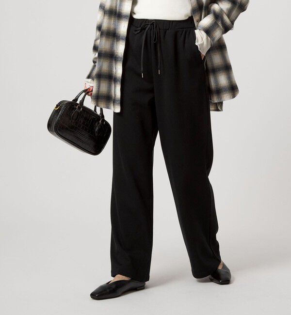 UNITED ARROWS green label relaxing「ウラキモウ ピケ パンツ」|その他|BLACK