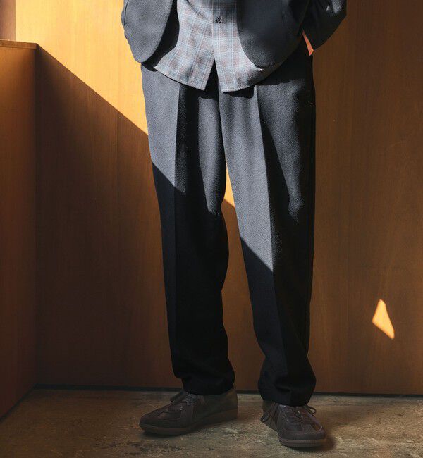 UNITED ARROWS green label relaxing「ウォッシャブル フラノ ツイル ワイド ユーティリティパンツ W2 -ストレッチ-」|その他|NAVY