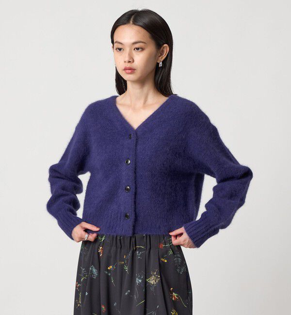 EMMEL REFINES「＜EMMEL REFINES＞EM FOX/W/CA Vネック カーディガン」|カーディガン|
