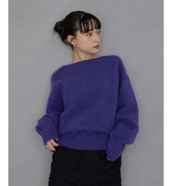 EMMEL REFINES「＜EMMEL REFINES＞EM FOX/W/CA ニットプルオーバー」|ニット・セーター|PURPLE