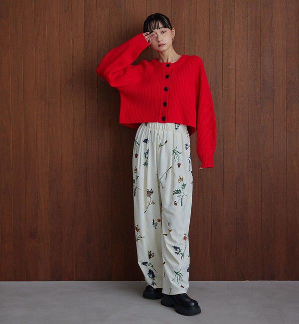 EMMEL REFINES「＜EMMEL REFINES＞EM フラワープリント イージーパンツ 2」|チノ|