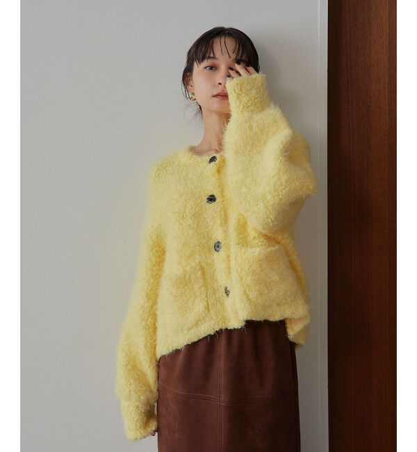 EMMEL REFINES「＜EMMEL REFINES＞EM ポコスラブ フラッフィー カーディガン」|カーディガン|