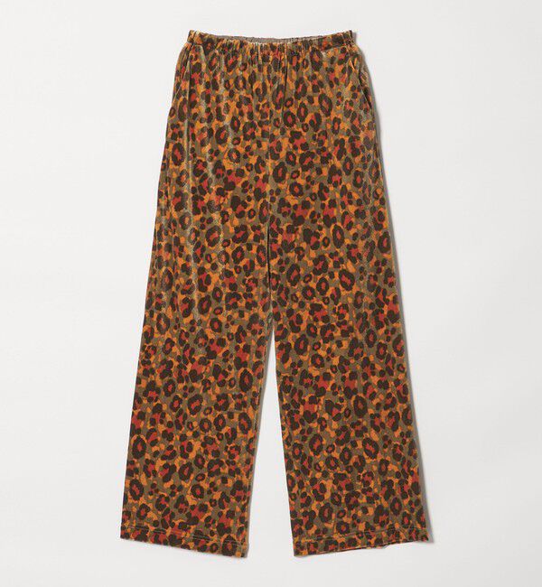 UNITED ARROWS green label relaxing「ベロア レオパード ワイド パンツ」|チノ|