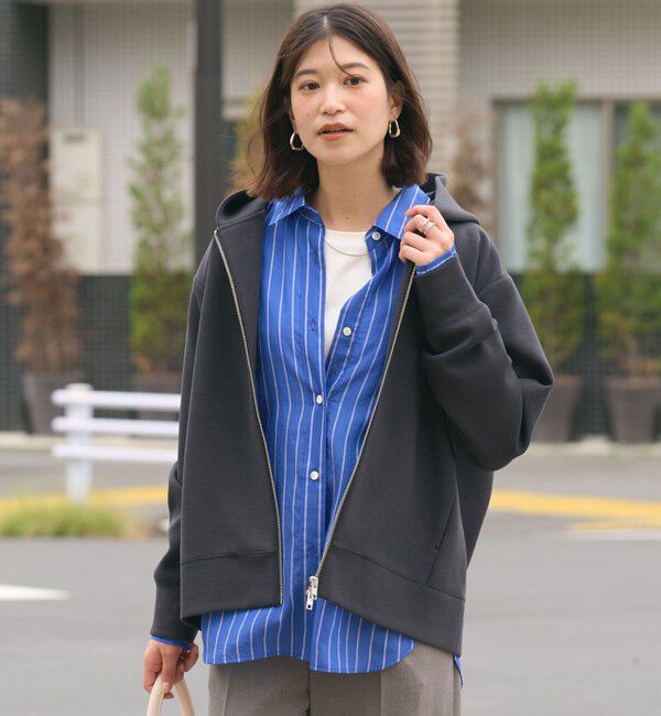 UNITED ARROWS green label relaxing「【WEB限定】＜at ease＞ダンボール ジップ フーディ―」|パーカー|