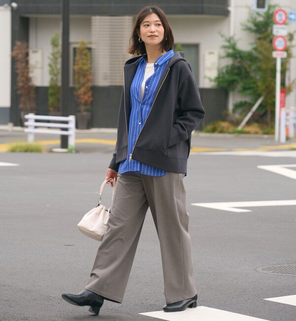 UNITED ARROWS green label relaxing「【WEB限定】＜at ease＞ダンボール ジップ フーディ―」|パーカー|