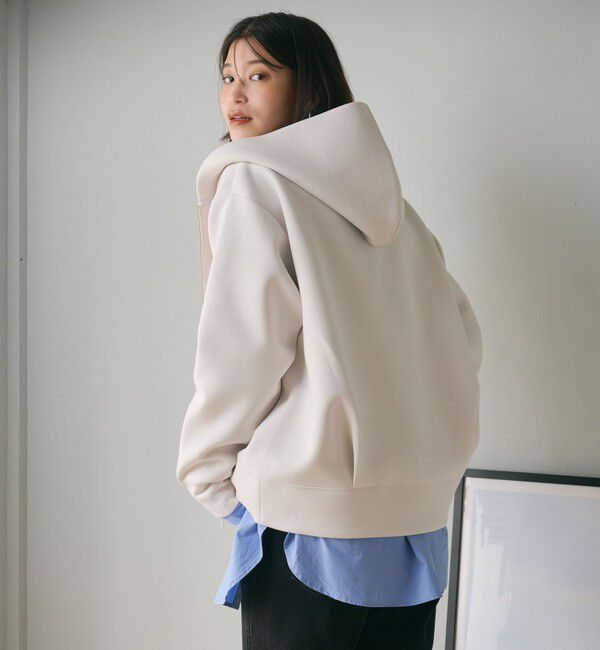 UNITED ARROWS green label relaxing「【WEB限定】＜at ease＞ダンボール ジップ フーディ―」|パーカー|