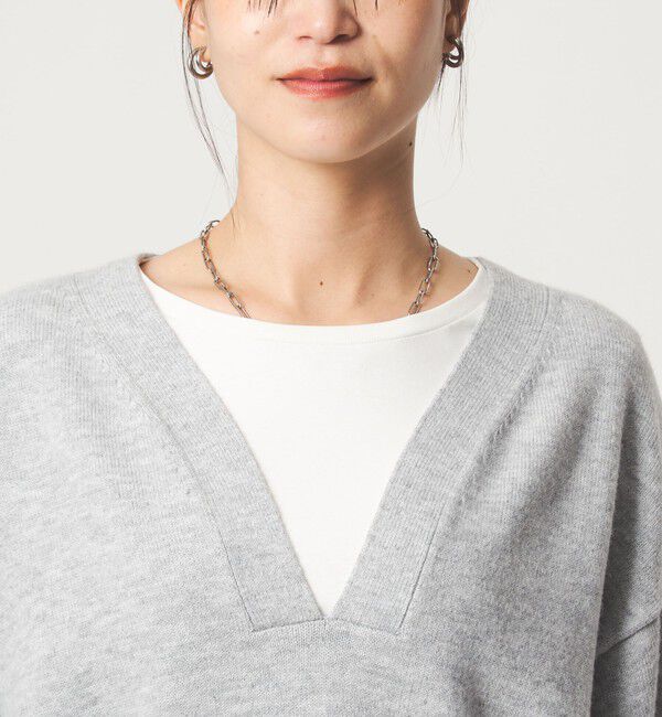 UNITED ARROWS green label relaxing「【WEB限定】＜at ease＞スキッパー プルオーバー ニット ウォッシャブル」|ニット・セーター|