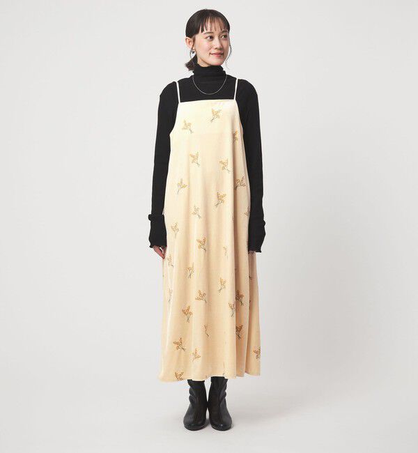 UNITED ARROWS green label relaxing「ベロア シシュウ キャミソール ワンピース」|ワンピース|
