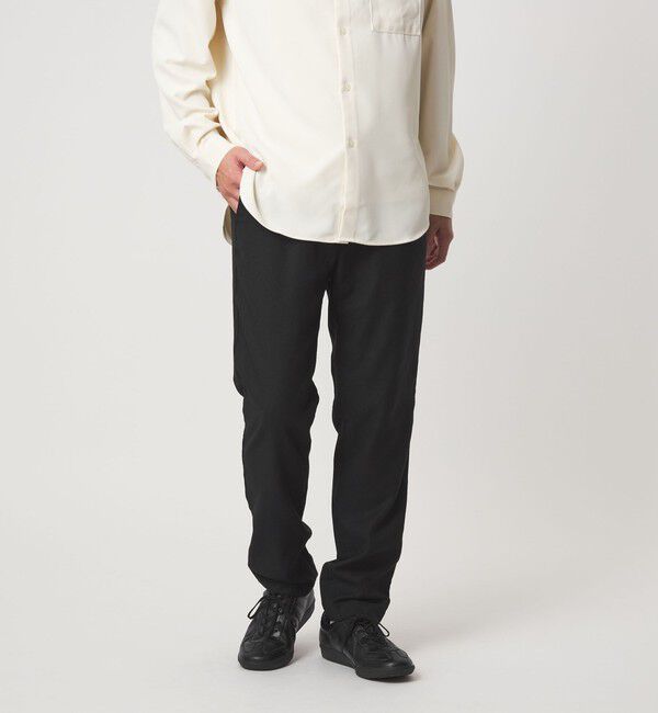 UNITED ARROWS green label relaxing「ウォッシャブル フラノ オックス ナロー S1 ユーティリティパンツ イージーパンツ -ストレッチ-」|その他|BLACK