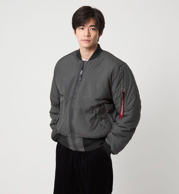 UNITED ARROWS green label relaxing「【別注】＜ALPHA INDUSTRIES＞リバーシブル MA-1 フライトジャケット ブルゾン」|ミリタリージャケット|