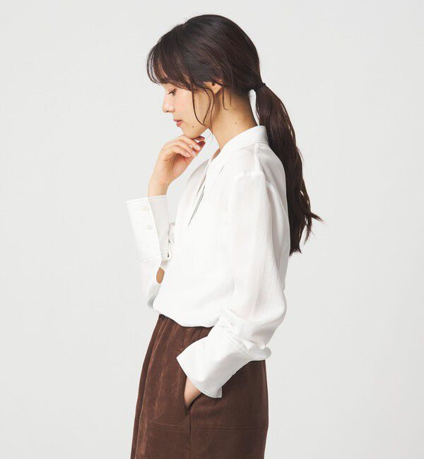 EMMEL REFINES「＜EMMEL REFINES＞EM レイヤーヒヨク ステッチ シャツ」|シャツ・ブラウス|