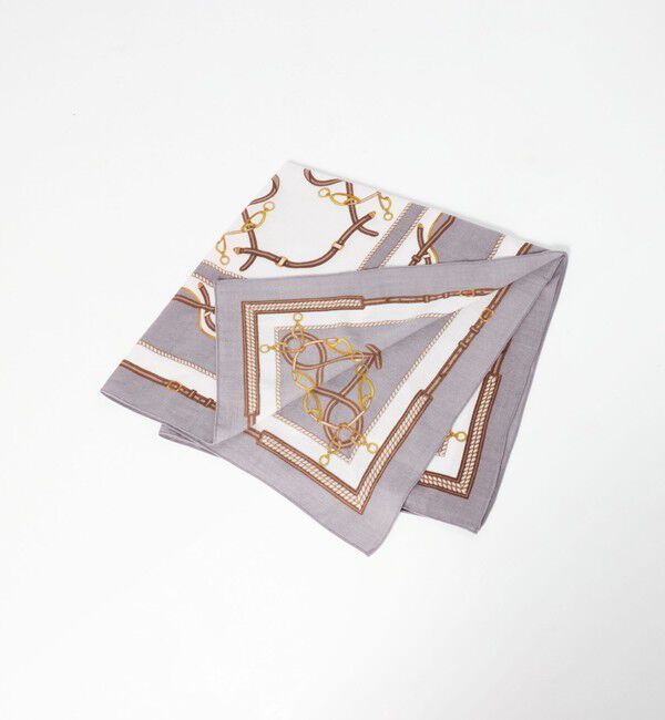 UNITED ARROWS green label relaxing「プリント スクエアストール」|ストール|MD.GRAY