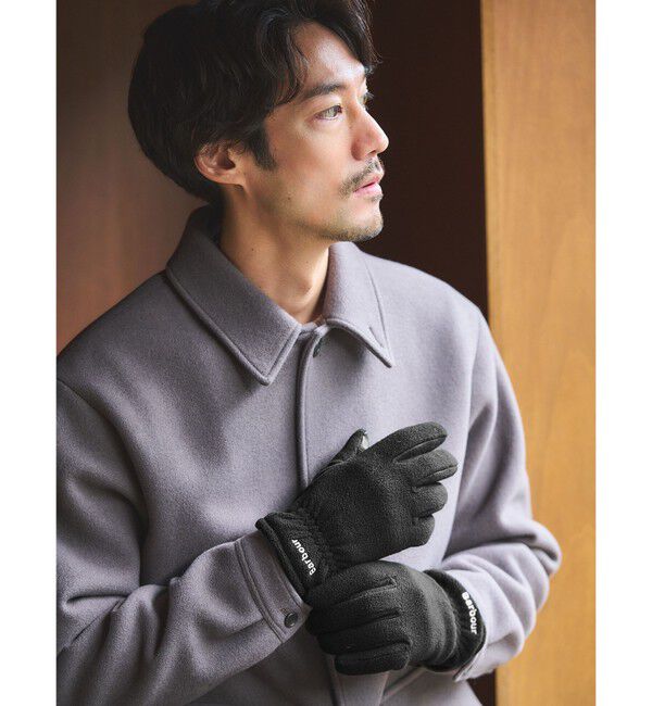 UNITED ARROWS green label relaxing「＜Barbour＞フリース グローブ -タッチスクリーン-」|手袋|