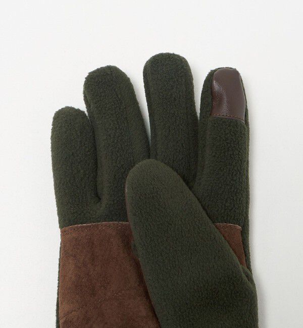 UNITED ARROWS green label relaxing「＜Barbour＞フリース グローブ -タッチスクリーン-」|手袋|