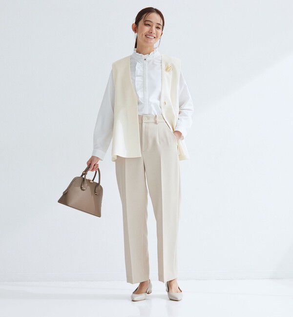 UNITED ARROWS green label relaxing「［size SHORTあり］fleurie(フルリー) ペプラム ジレ」|ベスト・ジレ|