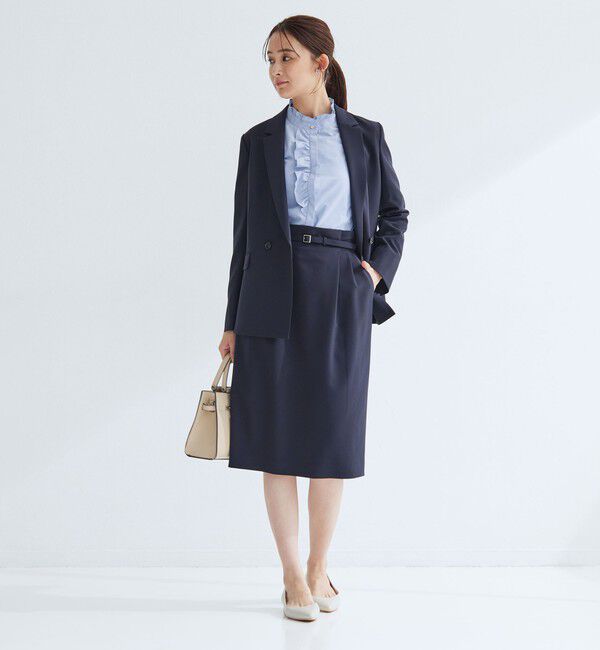 UNITED ARROWS green label relaxing「フリル ディテール ブラウス マシンウォッシャブル UVカット」|シャツ・ブラウス|