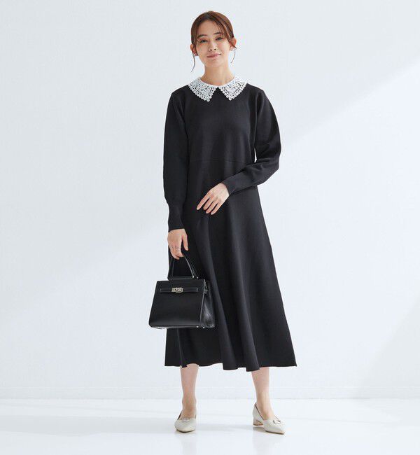 UNITED ARROWS green label relaxing「エリレース 2WAY ニット ワンピース ウォッシャブル」|ワンピース|NAVY