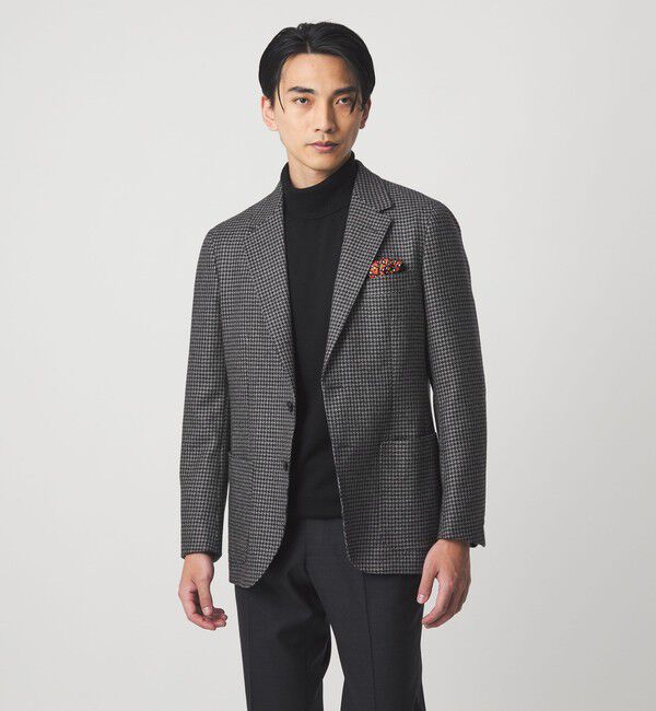 UNITED ARROWS green label relaxing「GLR CLOTH ミルドチドリ 2B RG ジャケット」|テーラードジャケット|MD.GRAY