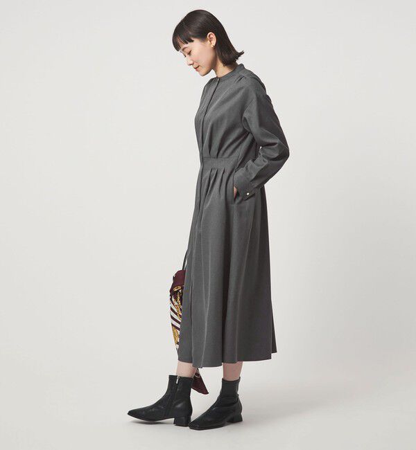 UNITED ARROWS green label relaxing「ウールライク バンドカラータック ワンピース」|ワンピース|