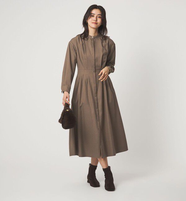 UNITED ARROWS green label relaxing「ウールライク バンドカラータック ワンピース」|ワンピース|MOCA