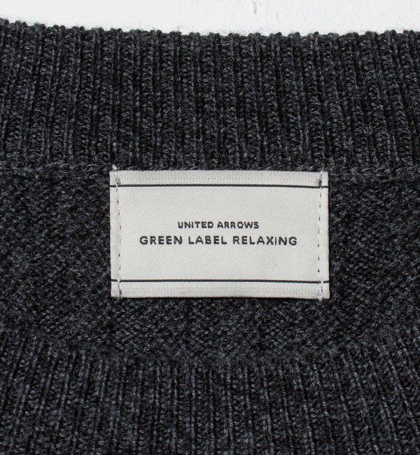 UNITED ARROWS green label relaxing「シルク ミックス リブ クルーネック ニット」|ニット・セーター|