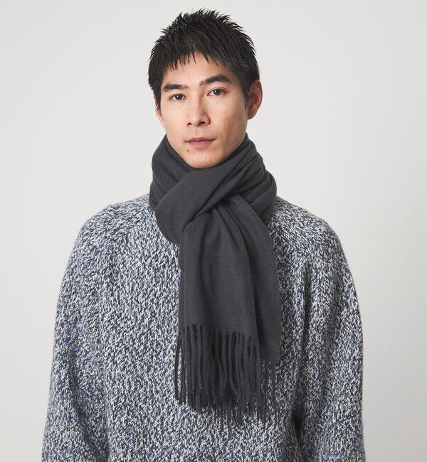 UNITED ARROWS green label relaxing「GLR ソリッド 60 ラージ マフラー」|マフラー|DK.GRAY