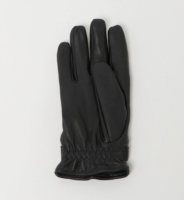 UNITED ARROWS green label relaxing「MOON ムーン ヘリンボーン&times;レザー グローブ -タッチパネル対応-」|手袋|