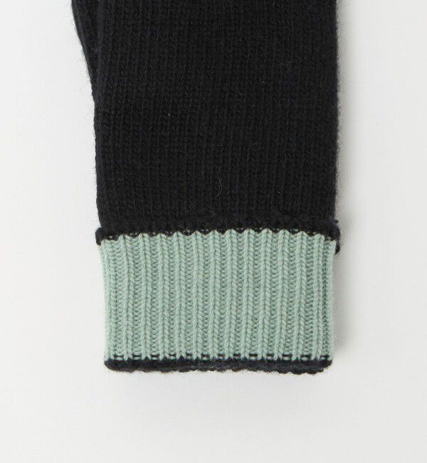 UNITED ARROWS green label relaxing「バイカラー ニット グローブ -タッチパネル対応-」|手袋|