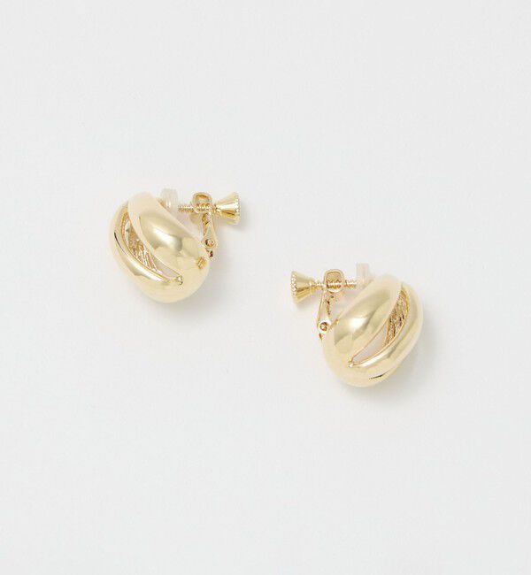 UNITED ARROWS green label relaxing「3ライン ハーフボール イヤリング」|イヤリング|GOLD