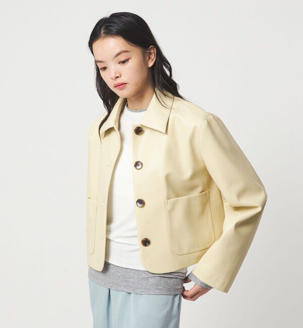 EMMEL REFINES「＜EMMEL REFINES＞EM レザーライク ショートブルゾン」|その他|