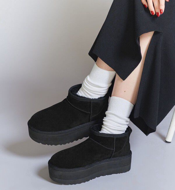 BEAUTY&YOUTH UNITED ARROWS「＜UGG＞クラシック ウルトラミニプラットフォーム ブーツ」|ショートブーツ|