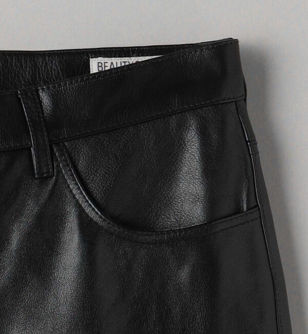 BEAUTY&YOUTH UNITED ARROWS「カウレザー 5ポケット パンツ NO.5」|チノ|