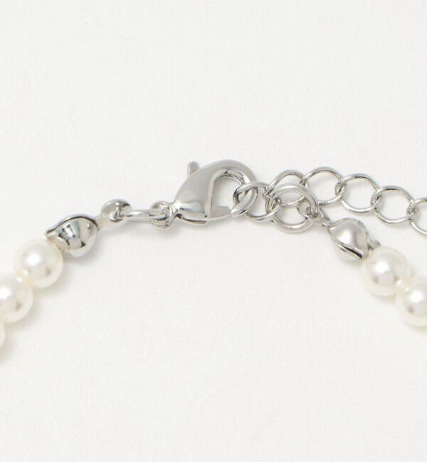 BEAUTY&YOUTH UNITED ARROWS「ビジュー&times;パールモチーフ イビツ ライン ネックレス」|ネックレス|