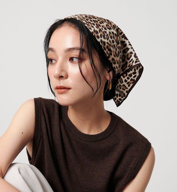 BEAUTY&YOUTH UNITED ARROWS「シルク レオパード スカーフ」|バンダナ・スカーフ|