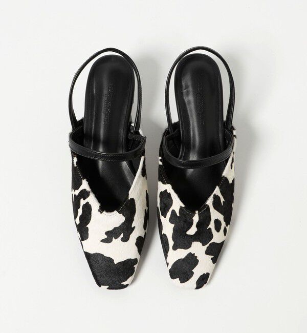 BEAUTY&YOUTH UNITED ARROWS「ヘアー&times;レザー コンビ フラットシューズ」|サンダル|