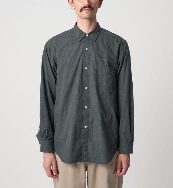 STEVEN ALAN「＜Steven Alan＞ 60 コンパクトヤーン ストライプ レギュラーカラー シャツ NARROW」|シャツ・ブラウス|