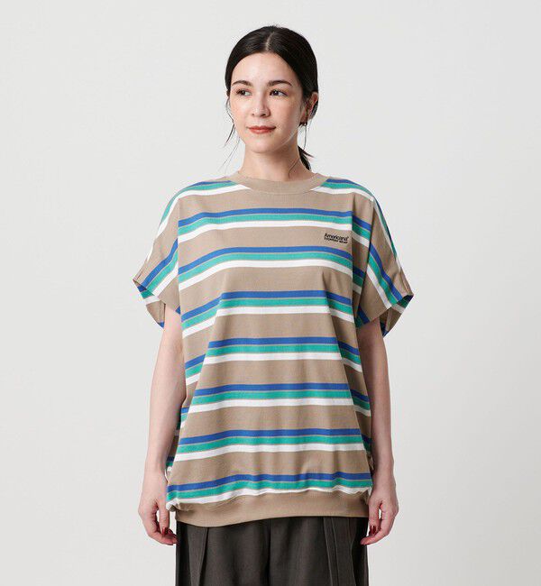 BEAUTY&YOUTH UNITED ARROWS「＜Americana＞マルチボーダー スリーブレス トップス/ベージュ」|Tシャツ・カットソー|