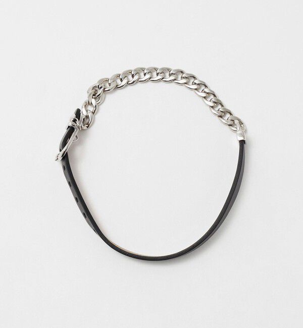 BEAUTY&YOUTH UNITED ARROWS「メタルチェーン&times;レザーベルト ブレスレット」|ブレスレット・バングル|