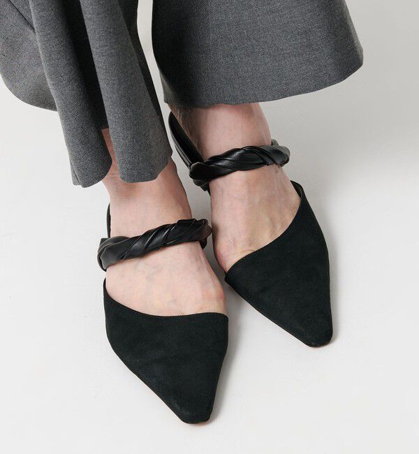 BEAUTY&YOUTH UNITED ARROWS「スエードライク ツイスト ストラップ ミュール」|サンダル|