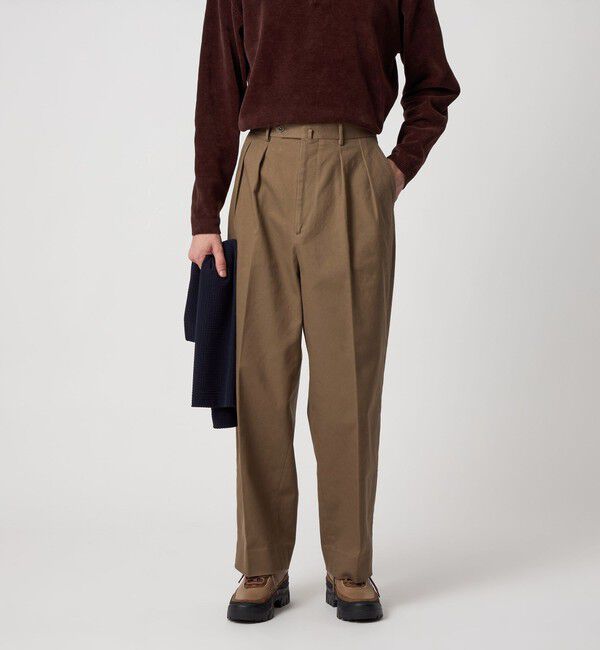 STEVEN ALAN「＜Steven Alan＞ ドリル インツープリーツ ドレス トラウザーズ」|チノ|MOCA