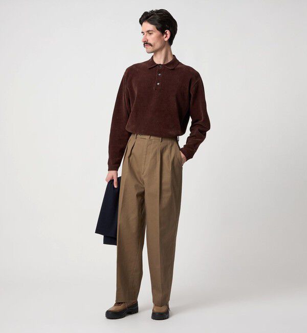 STEVEN ALAN「＜Steven Alan＞ ドリル インツープリーツ ドレス トラウザーズ」|チノ|