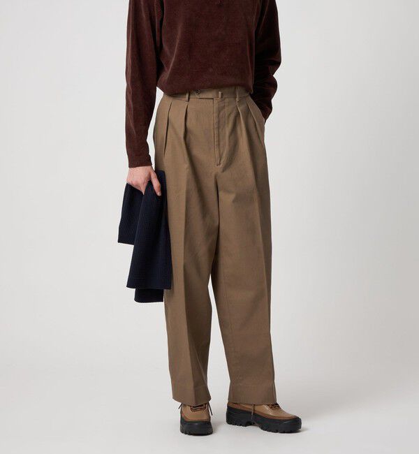 STEVEN ALAN「＜Steven Alan＞ ドリル インツープリーツ ドレス トラウザーズ」|チノ|