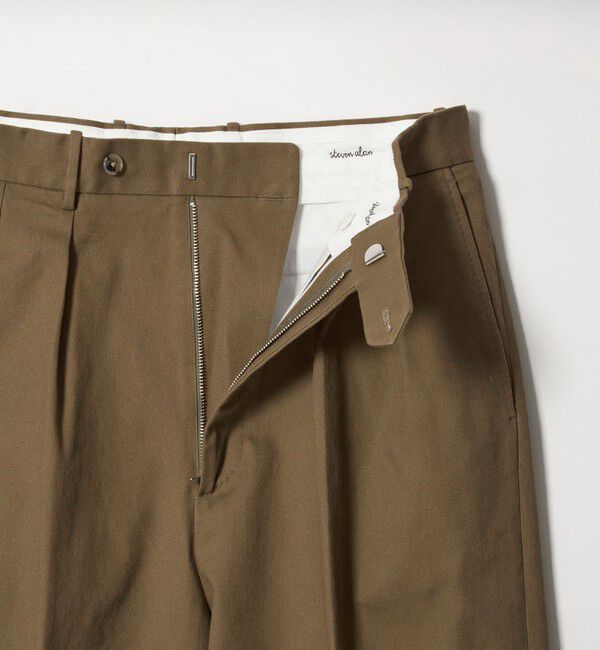 STEVEN ALAN「＜Steven Alan＞ ドリル インツープリーツ ドレス トラウザーズ」|チノ|