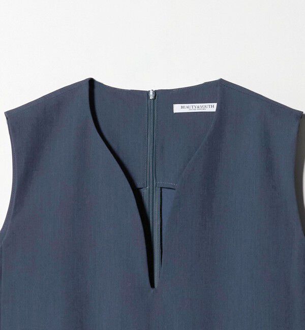 BEAUTY&YOUTH UNITED ARROWS「【WEB限定】ドレープツイル キーネックワンピース ウォッシャブル」|ワンピース|