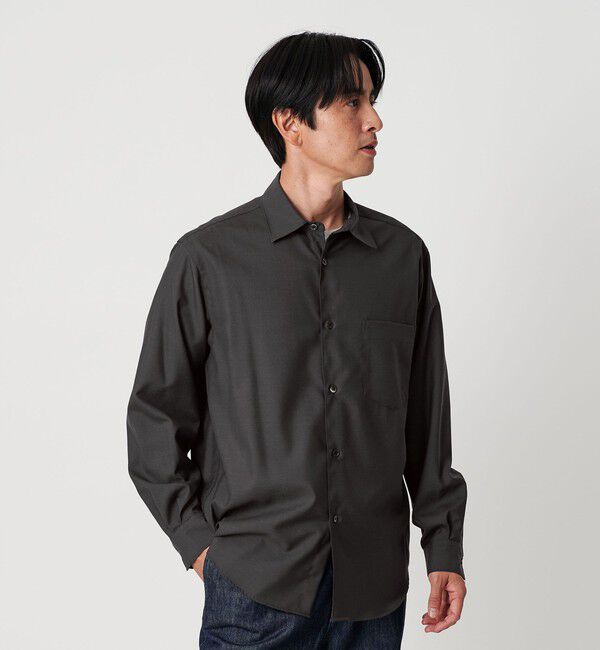 BEAUTY&YOUTH UNITED ARROWS「尾州 TW レギュラー シャツ FORM TAPERD型  ウォッシャブル MADE IN JAPAN」|シャツ・ブラウス|DK.GRAY