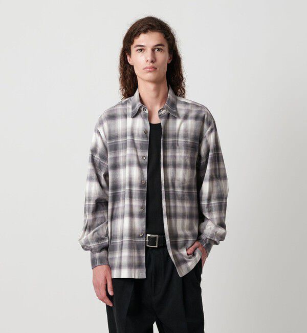 MONKEY TIME「ブラッシュド オンブレ チェック シャツ」|シャツ・ブラウス|