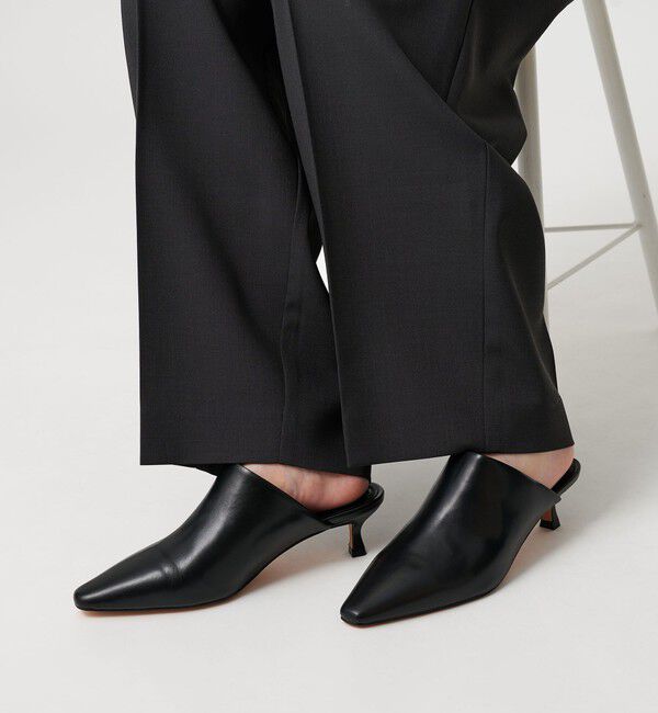 BEAUTY&YOUTH UNITED ARROWS「レザーライク ポインテッド ミュール」|サンダル|